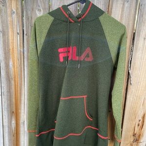 Olive Green Fila Hoodie
